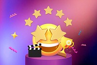 3D emoticon, award-winning movies illustration