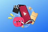 3D online movie, entertainment illustration