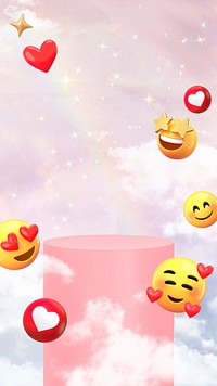 Heaven product backdrop iPhone wallpaper, 3D emoticons graphics