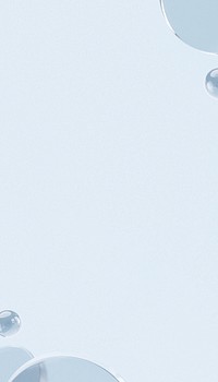 Light blue iPhone wallpaper, glassy bubble border