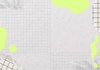 Abstract white grid background, neon green shapes