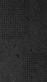 Black grid patterned iPhone wallpaper, paper textured design