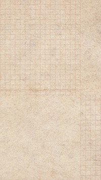 Beige grid patterned iPhone wallpaper, paper textured design