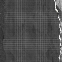 Black grid patterned background, ripped paper border