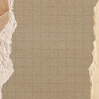 Brown grid background, ripped paper border design