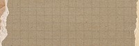 Brown grid patterned background, ripped paper border