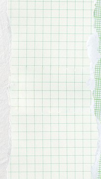 Pastel green grid iPhone wallpaper, ripped paper border