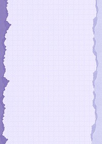 Pastel purple grid background, ripped paper border