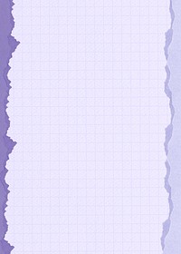 Pastel purple grid background, ripped paper border