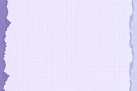 Pastel purple grid background, ripped paper border