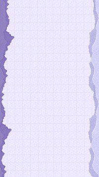 Pastel purple grid iPhone wallpaper, ripped paper border