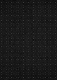 Black dotted grid background, minimal design