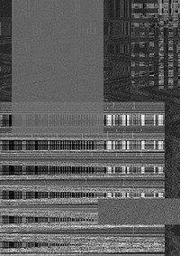 VHS glitch background, black and white design