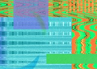 VHS glitch background, colorful design