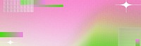 Pink abstract background, green wave border