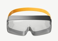 3D safety goggles, collage element psd