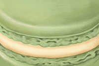 Green macaroon dessert background, food illustration