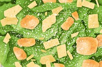 Caesar salad background, healthy food illustration