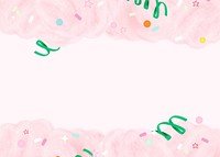 Pink cotton candy background, pastel border