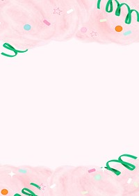 Pink cotton candy background, pastel border