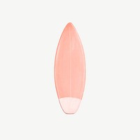 Pink surfboard collage element psd