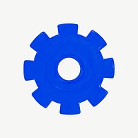 Blue cogwheel, business graphic psd