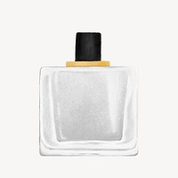 Gray perfume bottle, fragrance illustration