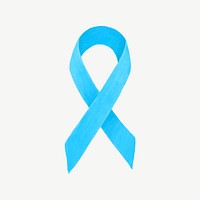 Blue ribbon, cancer awareness illustration psd