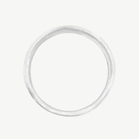 Silver ring, circle shape psd