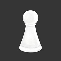 White pawn chess piece illustration