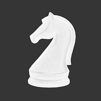 White knight chess piece illustration
