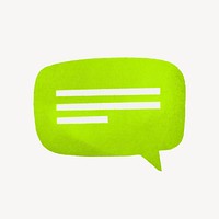 Green speech bubble