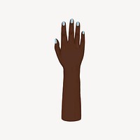 Black woman's hand, gesture illustration