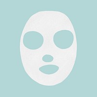 Face mask skincare, beauty illustration psd