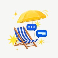 Summer vacation aesthetic, texting remix psd