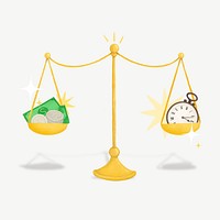 Time & money scales, finance remix psd