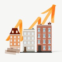 Apartment price increase, real estate remix psd