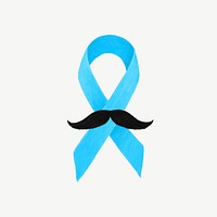 Blue ribbon, cancer awareness illustration psd