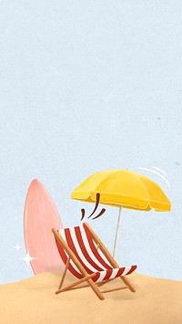 Summer vacation aesthetic iPhone wallpaper, travel remix