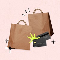 Shopping bags, credit card remix