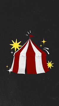 Red circus tent iPhone wallpaper