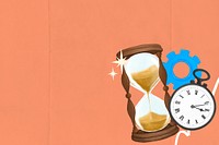 Hourglass stopwatch background, business remix