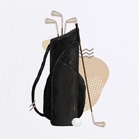 Golf bag sport, hobby illustration