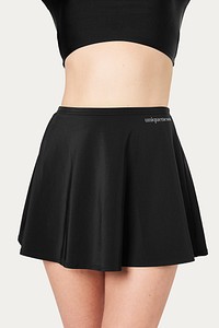 Women's black swim skirt mockup activewear 