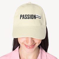 Cap mockup, woman fashion psd