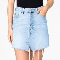 Denim mini skirt mockup psd women&rsquo;s street apparel