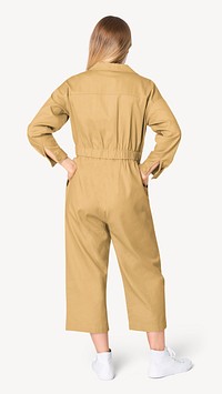 Women’s jumpsuit  mockup, editable fashion psd