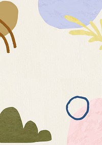 Aesthetic beige  background, botanical border