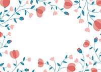 Aesthetic flower frame background