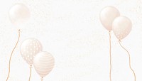 Beige party balloons background